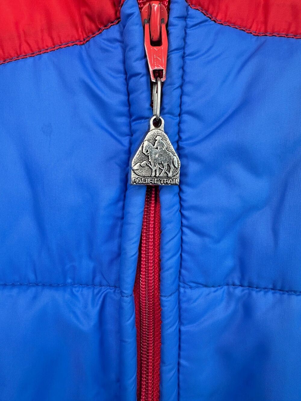 Vintage 70s Unisex Pacific Trail colorblock puffer vest small retro ski hike - Picture 3 of 8